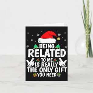 Mit mir verwandt Lustiger Weihnachten Familien Xma Karte