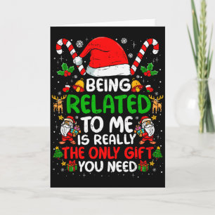 Mit mir verwandt Lustiger Weihnachten Familien Xma Karte