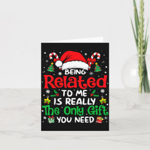 Mit mir verwandt Lustiger Weihnachten Familien Xma Karte