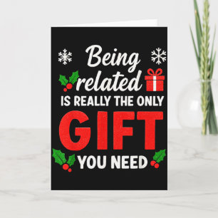 Mit mir verwandt Lustiger Weihnachten Familien Xma Karte