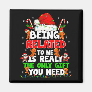 Mit mir verwandt Lustiger Weihnachten Familien Xma Magnet