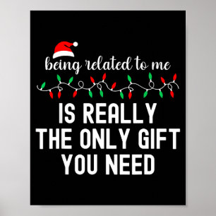 Mit mir verwandt Lustiger Weihnachten Familien Xma Poster