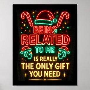 Mit mir verwandt Lustiger Weihnachten Familien Xma Poster