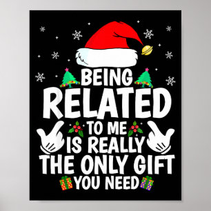 Mit mir verwandt Lustiger Weihnachten Familien Xma Poster