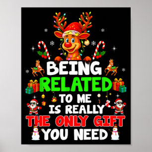 Mit mir verwandt Lustiger Weihnachten Familien Xma Poster