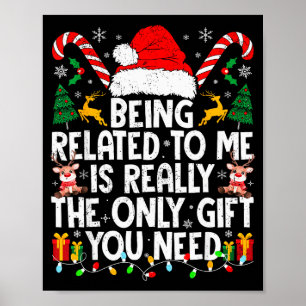 Mit mir verwandt Lustiger Weihnachten Familien Xma Poster