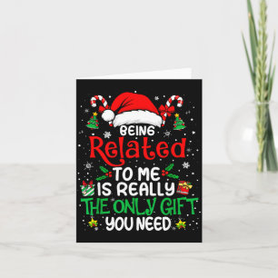 Mit mir verwandt Lustiges Weihnachten Familie Xmas Karte