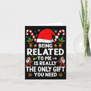 Mit mir verwandt Lustiges Weihnachten Familie Xmas Karte