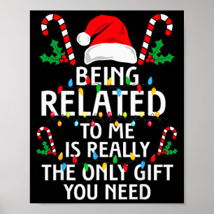 Mit mir verwandt Lustiges Weihnachten Familie Xmas Poster