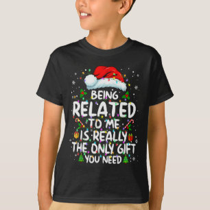 Mit mir verwandt Lustiges Weihnachten Familie Xmas T-Shirt