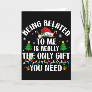 Mit mir verwandt Lustiges Weihnachten Familien-Xma Karte