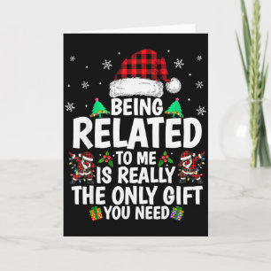 Mit mir verwandt Lustiges Weihnachten Familien-Xma Karte