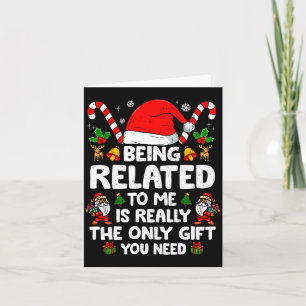 Mit mir verwandt Lustiges Weihnachten Familien-Xma Karte