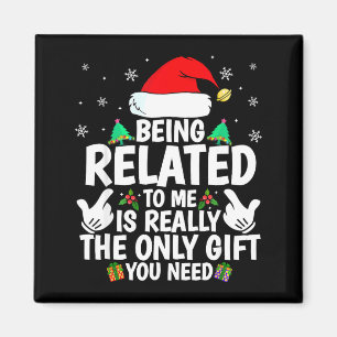 Mit mir verwandt Lustiges Weihnachten Familien-Xma Magnet