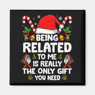 Mit mir verwandt Lustiges Weihnachten Familien-Xma Magnet
