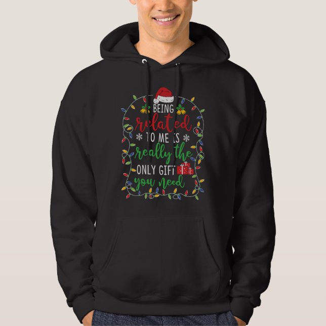 Mit mir verwandt sein - Funny Christmas Family Mat Hoodie (Vorderseite)