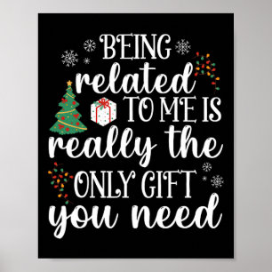 Mit mir verwandt Spaß Weihnachten Familie Xmas Paj Poster