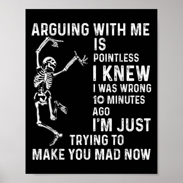 Mit mir zu argumentieren ist sinnlos, wusste ich,  poster (Vorne)