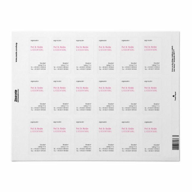 Mit Monogram Hochformat Business Card Adressaufkleber (Vorne)
