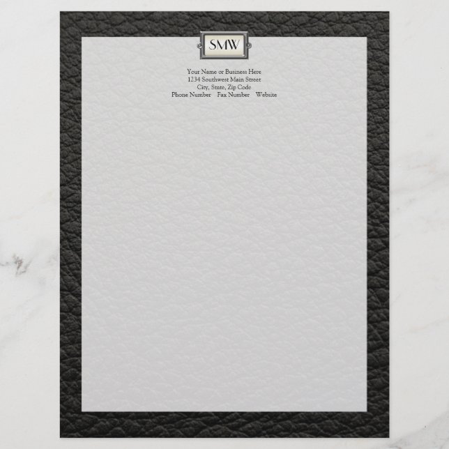 Mit Monogramm 3-Buchstaben-Führungskraft Männer Pe Briefkopf (Vorderseite)
