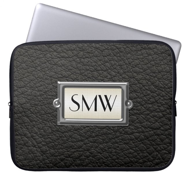 Mit Monogramm 3-Buchstaben-Führungskraft Männer Pe Laptopschutzhülle (Vorderseite)