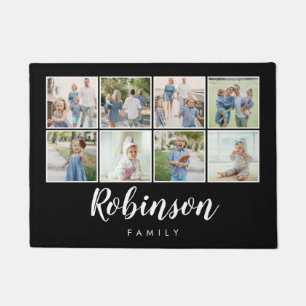 Mit Monogramm 8-Foto-Kollektion  Schwarz Fußmatte