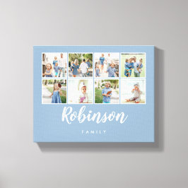Mit Monogramm 8-Foto-Produktfamilie Collage Light Leinwanddruck