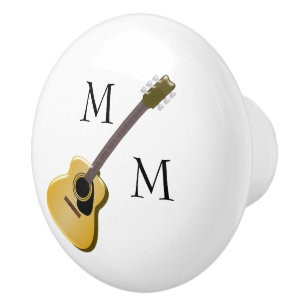 Mit Monogramm Akustikgitarre Keramikknauf