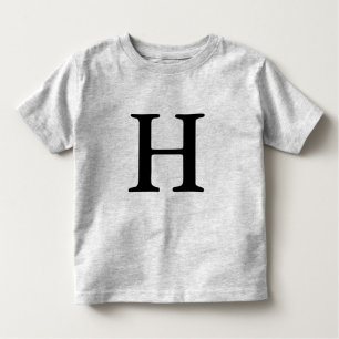 Mit Monogramm Anfangst-shirt des Buchstaben H Kleinkind T-shirt