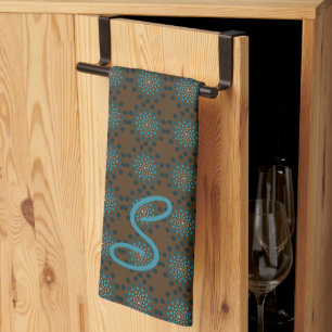 Mit Monogramm Aquamarine Medaillen Handtuch