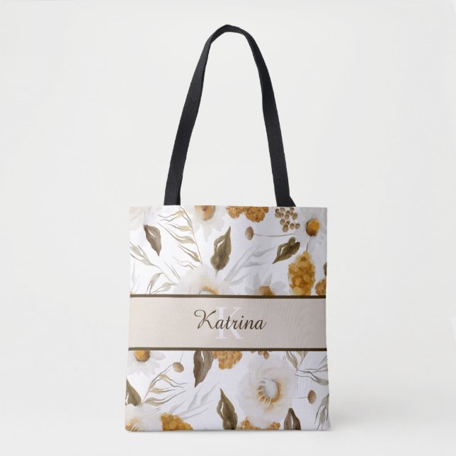 Mit Monogramm Aquarelltasche Tasche (Vorderseite)