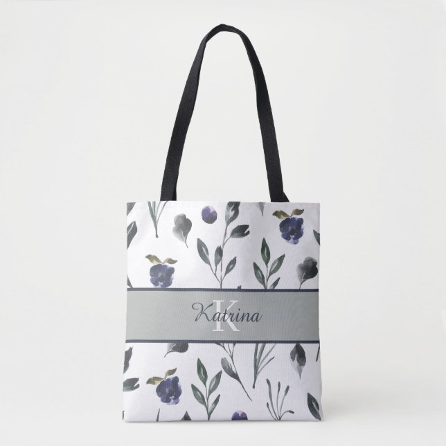 Mit Monogramm Aquarelltasche Tasche (Vorderseite)