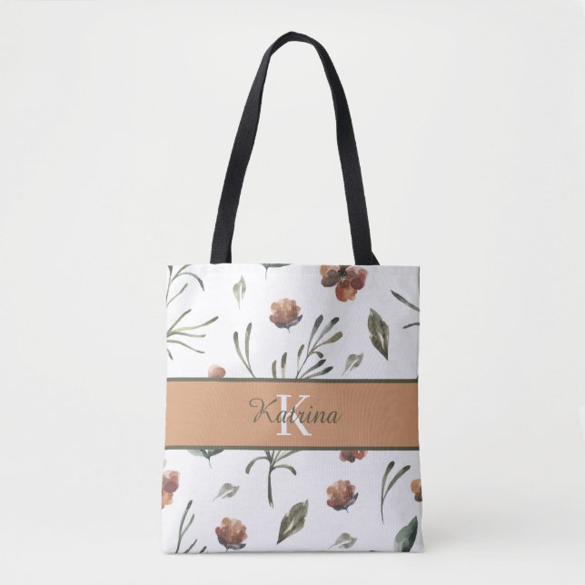 Mit Monogramm Aquarelltasche Tasche (Vorderseite)