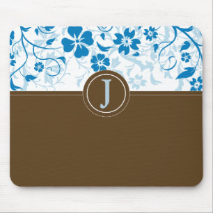 Mit Monogramm Baby Blue Mousepad