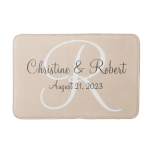 Mit Monogramm Bademantel Badematte