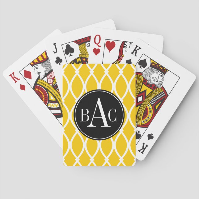 Mit Monogramm Barcelona Print Spielkarten (Rückseite)