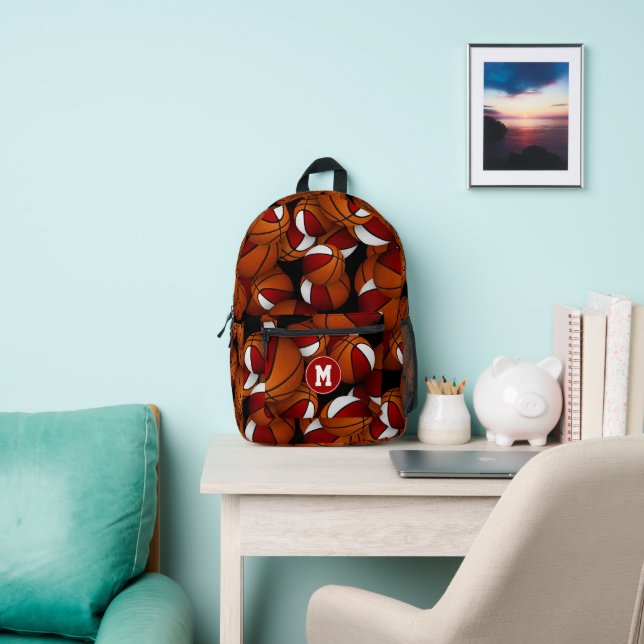 mit Monogramm Basketballkörbe Bedruckter Rucksack (InSitu)