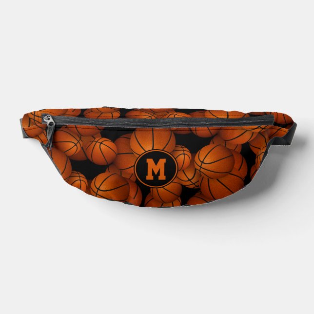 Mit Monogramm Basketballmuster Bauchtasche (Ablage )