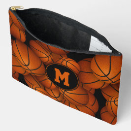 Mit Monogramm Basketballmuster Zubehörtasche