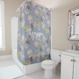 Mit Monogramm Beautiful attraktive moderne Retrobl Duschvorhang