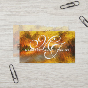 Mit Monogramm beeindruckende Goldene Hues Visitenkarte