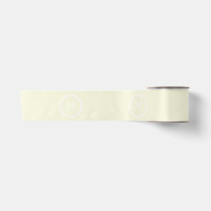 Mit Monogramm beige Spitzen gefärbt Satinband