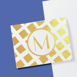 Mit Monogramm, benutzerdefinierte Anfangsfolienkar Folienkarte