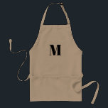 Mit Monogramm benutzerdefinierte erste Schwarz-wei Schürze<br><div class="desc">Mit Monogramm benutzerdefinierte erste Schwarz-weiße Schürze. Minimalistisches,  modernes,  elegantes,  stilvolles Design.</div>