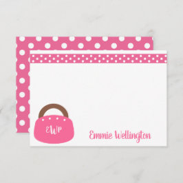 Mit Monogramm Bermuda-Beutel Personalisierte Mitte Dankeskarte