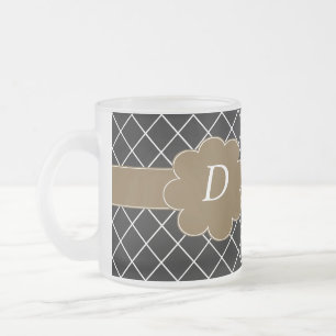Mit Monogramm Black Diamond Mattglastasse
