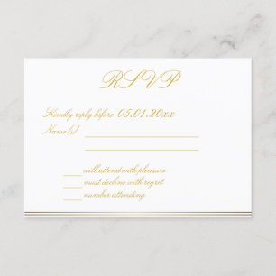 Mit Monogramm Black Gold Elegante Wedding RSVP Car
