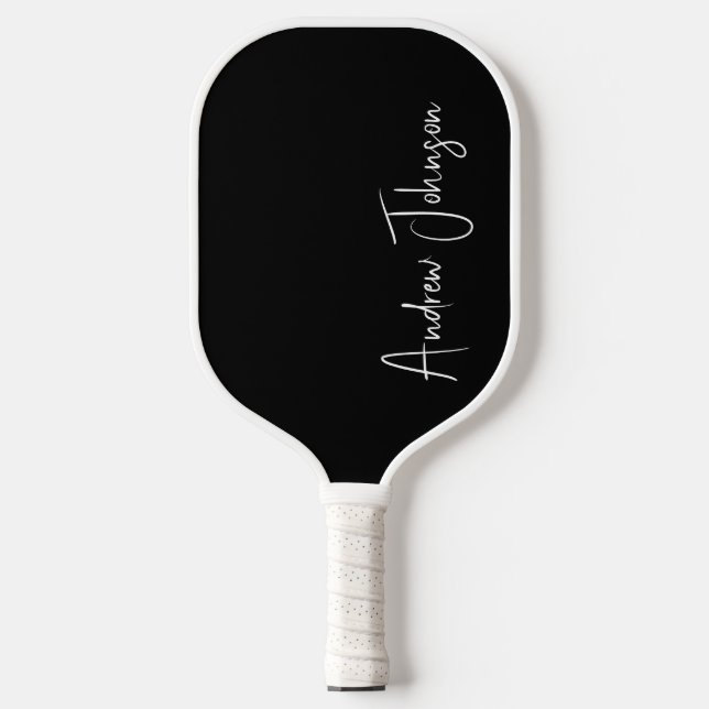 Mit Monogramm Black Pickleball Paddel Pickleball Schläger (Vorderseite)