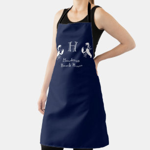 Mit Monogramm blaue Hummer-Nautikerin Schürze