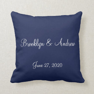 Mit Monogramm blaue kautische Hochzeitskissen Kissen